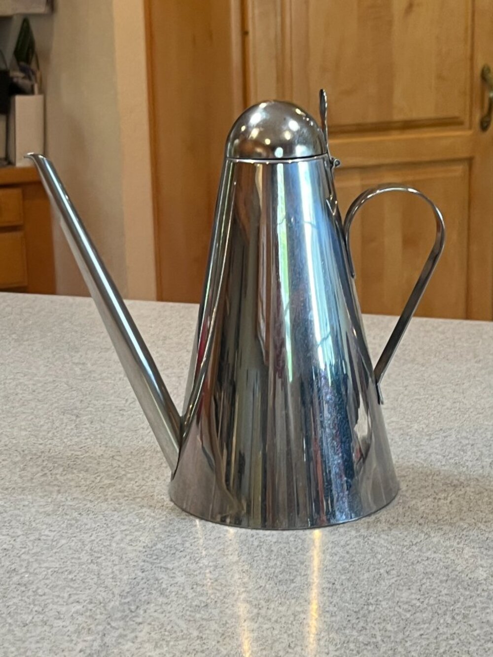 Elegant Stainless Steel Olive Oil Decanter
